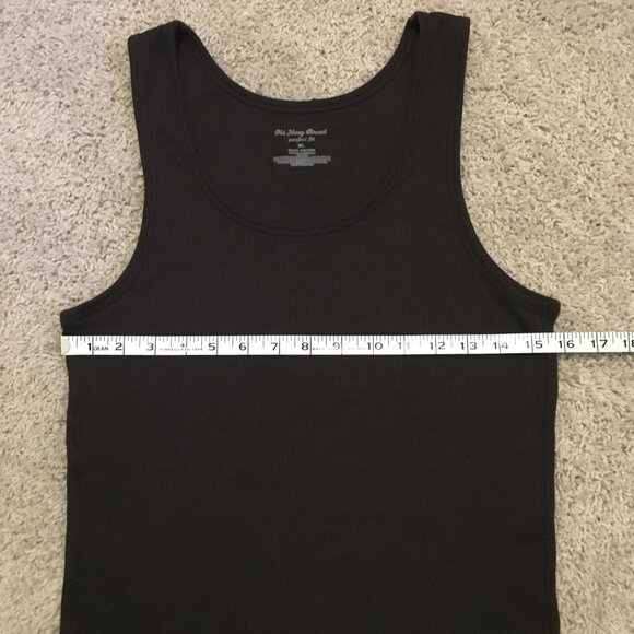 100% Cotton Dark Brown Soft Vertical Ribbed Tank Top - Picture 12 of 15
